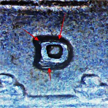 MINT ERROR*1962-D/D REPUNCH ERROR Silver Franklin Half Dollar