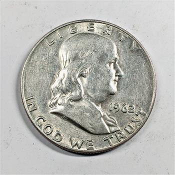 MINT ERROR*1962-D/D REPUNCH ERROR Silver Franklin Half Dollar
