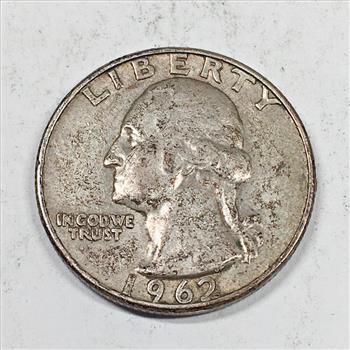 MINT ERROR*1962-D/D Repunched Mint Mark Silver Washington Quarter