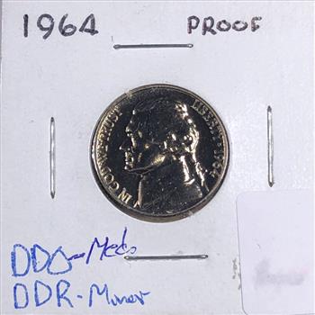 MINT ERROR*1964 Proof Jefferson Nickel*Double Die Obverse AND Reverse*Deep Cameo