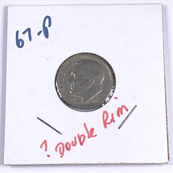 MINT ERROR*1967-P Roosevelt Dime*High Grade*Double Rim