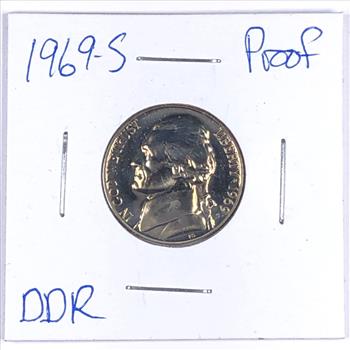 MINT ERROR*1969-S Double Die Reverse Proof Jefferson Nickel