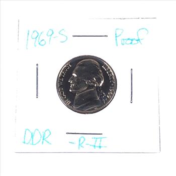 MINT ERROR*1969-S Proof Jefferson Nickel*Double Die Reverse