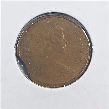 MINT ERROR*1980 Canada One Cent*Clipped*Royal Canadian Mint Error
