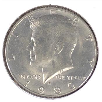 MINT ERROR*1980-D Kennedy Half Dollar*Double Die Reverse*High Grade