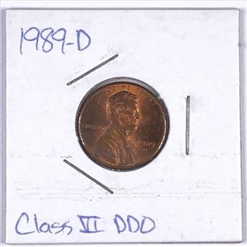 MINT ERROR*1989-D Double Die Obverse Lincoln Head Memorial Cent