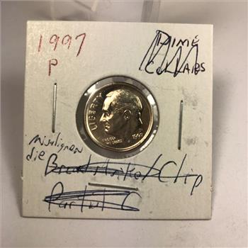 MINT ERROR*1997-P Proof Roosevelt Dime*Misaligned Die*DCAM