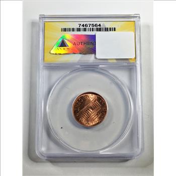 MINT ERROR*2000 Lincoln Head Memorial Cent*Broadstruck-Counting Wheel Damage*Graded MS60 Details by ANACS