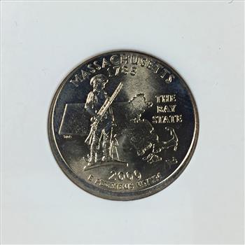 MINT ERROR*2000-P Massachusetts State Commemorative Quarter*Graded MS64 PARTIAL COLLAR by NGC