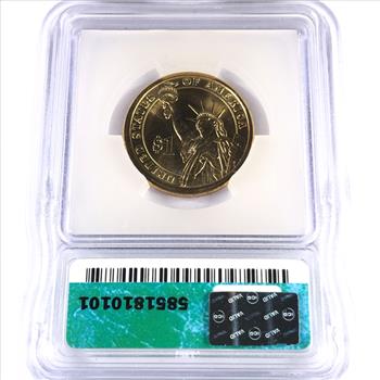 MINT ERROR*2007-P George Washington Presidential Commemorative Dollar*POS. B OBVERSE & LTRS UP*Graded MS65 by ICG