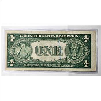 MINT ERROR*Series 1935E $1 Silver Certificate*MISCUT Error*Circulated*Crisp Paper
