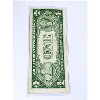 MINT ERROR*Series 1935G MISCUT $1 Silver Certificate*Circulated*Clean, Crisp Paper