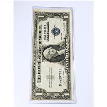MINT ERROR*Series 1935G MISCUT $1 Silver Certificate*Circulated*Clean, Crisp Paper