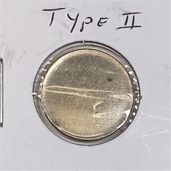 MINT ERROR*Type II Dime Planchet*Never Struck