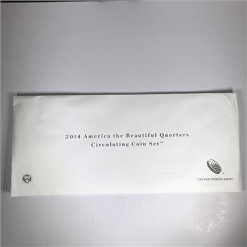 MINT SEALED 2014 America the Beautiful Quarters 10 Circulating Coin Set in Uncirculated Mint Condition Protective Holder