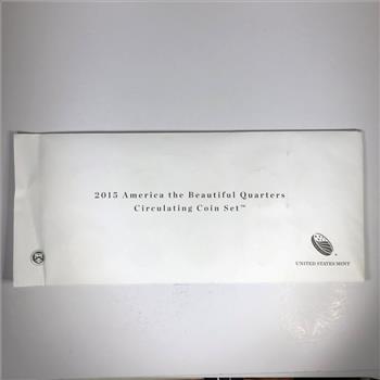 MINT SEALED 2015 America the Beautiful Quarters 10 Circulating Coin Set in Uncirculated Mint Condition Protective Holder