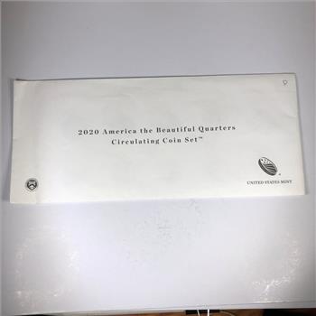 MINT SEALED 2020 America the Beautiful Quarters 10 Circulating Coin Set in Uncirculated Mint Condition Protective Holder