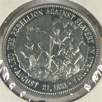 Nat Turner Sterling Silver Proof Medallion*1.5