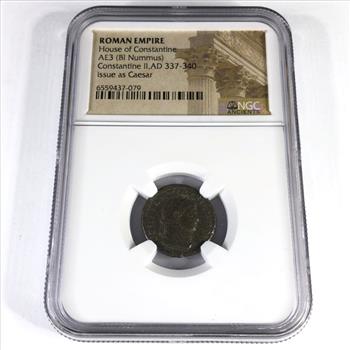 NGC Authenticated Ancient Roman Coin Constantine II 337-340AD