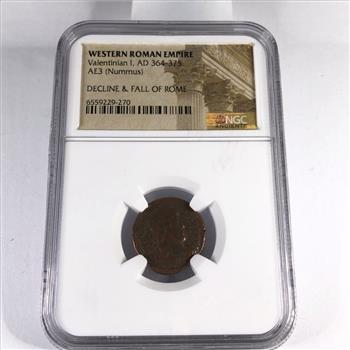NGC Authenticated Ancient Roman Coin Valentinian I 364-375AD