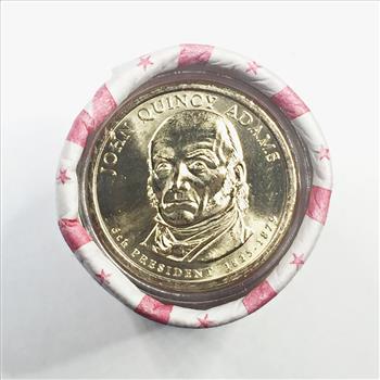 Official UNBROKEN Vault Roll of US Presidential Dollars*John Quincy Adams Showing*Commemorative Gallery