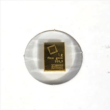 One (1) Gram .9999 Fine Gold Bar*CHI Assayer