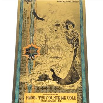 One 5 Utah Goldbacks*1/200 Troy Ounce of 24K Gold*For Circulation in Utah