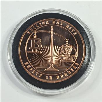 One AVDP Ounce .999 Fine Copper Round*Protect the Future*Proof*In Protective Capsule