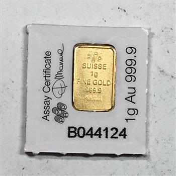 One Gram 999.9 Fine Gold Bar*PAMP