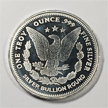 One Ounce .999 Fine Silver Round*Morgan Design