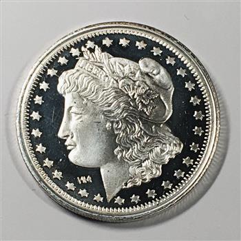 One Ounce .999 Fine Silver Round*Morgan Design