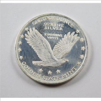 One Ounce .999 Fine Silver Round*Standing Liberty Design*Golden State Mint