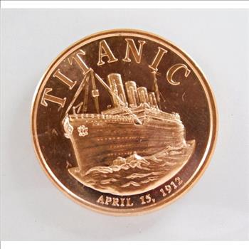 One Ounce of .999 Fine Copper Round*TITANIC