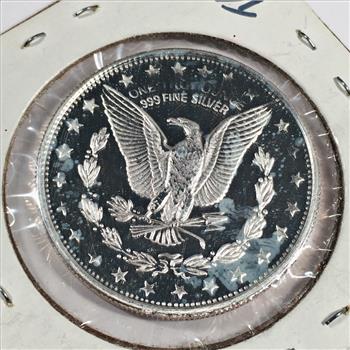 One Troy Ounce .999 Fine Proof Silver Round*Morgan Dollar Design