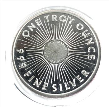 One Troy Ounce .999 Fine Proof Silver Round*Sunshine Minting*In Capsule
