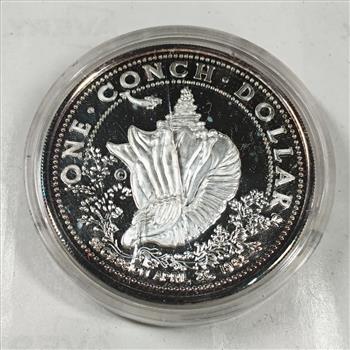One Troy Ounce .999 Fine Proof Silver*Conch Republic Commemorative ; Key West, Florida*In Capsule