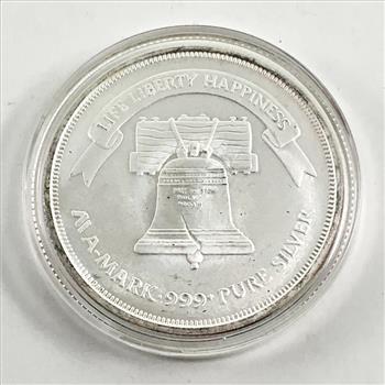 One Troy Ounce .999+ Fine Proof Silver*Liberty Silver*In Protective Capsule