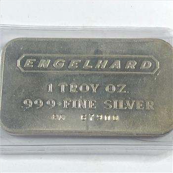 One Troy Ounce .999 Fine Silver Bar*Numbered*Engelhard*In Original Packet