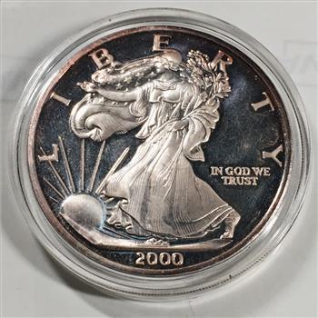 One Troy Ounce .999 Fine Silver Round*2000 The Dawn of a New Millennium*In Capsule