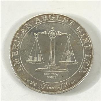 One Troy Ounce .999 Fine Silver Round*American Argent Mint