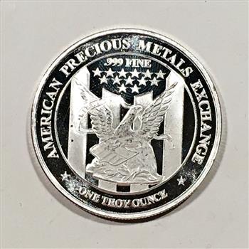 One Troy Ounce .999 Fine Silver Round*American Precious Metals Exchange