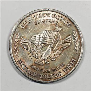 One Troy Ounce .999 Fine Silver Round*Minted From US Strategic Stockpile Silver*1981 US Assay Office