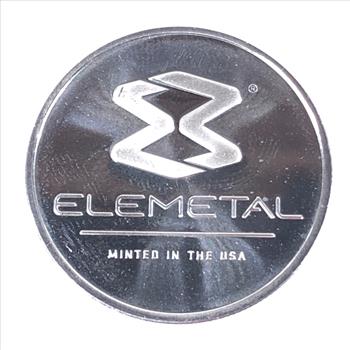 One Troy Ounce .999 Fine Silver Round*Minted in the USA*Elemetal