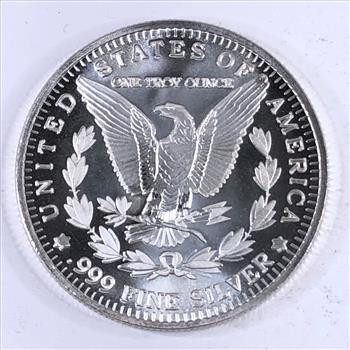 One Troy Ounce .999 Fine Silver Round*Morgan Dollar Design