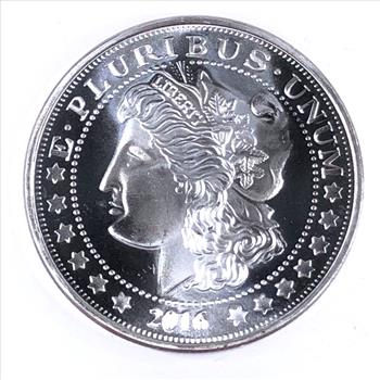 One Troy Ounce .999 Fine Silver Round*Morgan Dollar Design