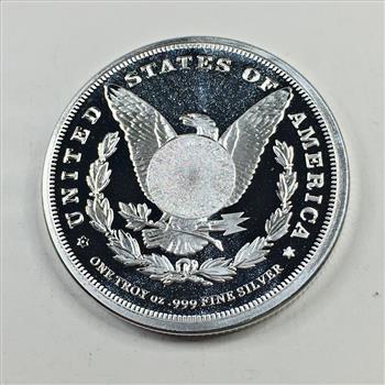 One Troy Ounce .999 Fine Silver Round*Morgan Dollar Design