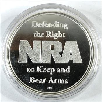 One Troy Ounce .999 Fine Silver Round*NRA*In Capsule