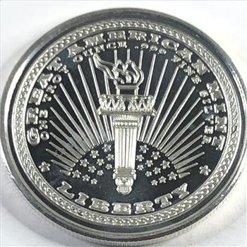 One Troy Ounce .999 Fine Silver Round*Proof*Bald Eagle Design*Great American Mint