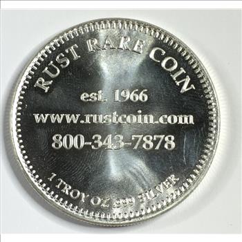 One Troy Ounce .999 Fine Silver Round*Rust Rare Coin