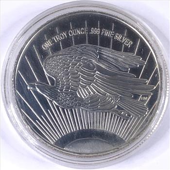 One Troy Ounce .999 Fine Silver Round*St. Gaudens Design